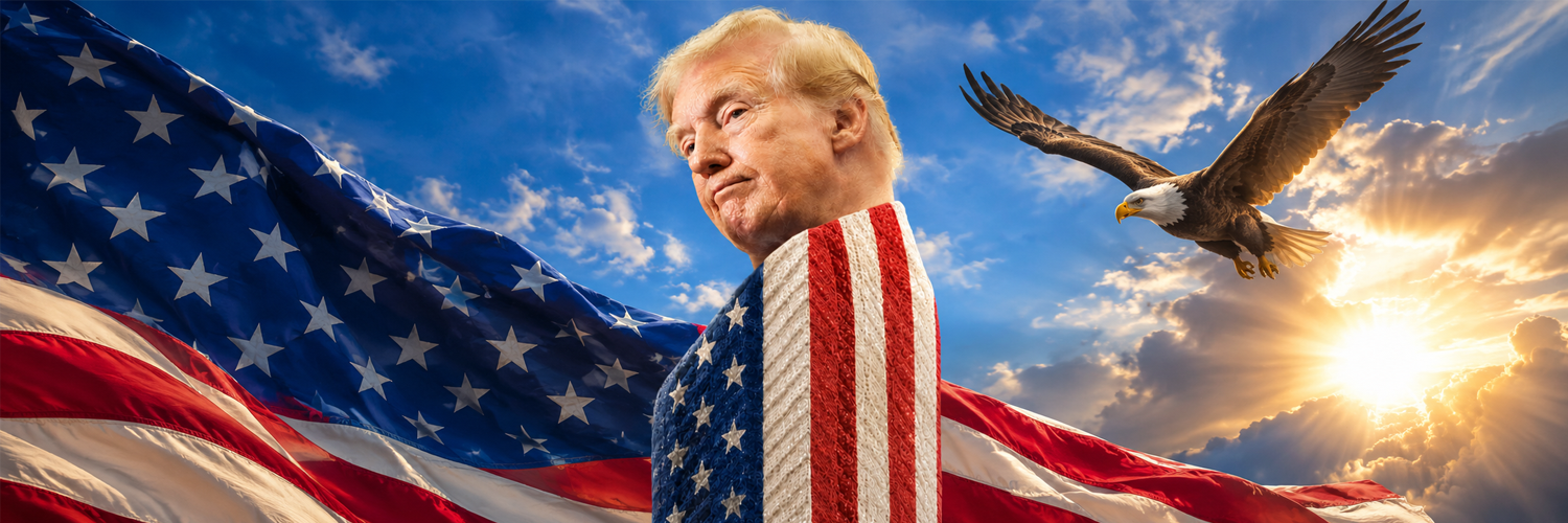 The Top Floor President banner — flag, sky, and eagle